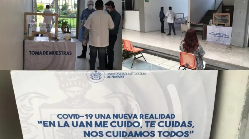 UAN. Aplican prueba grupal de detección de COVID-19 a trabajadores