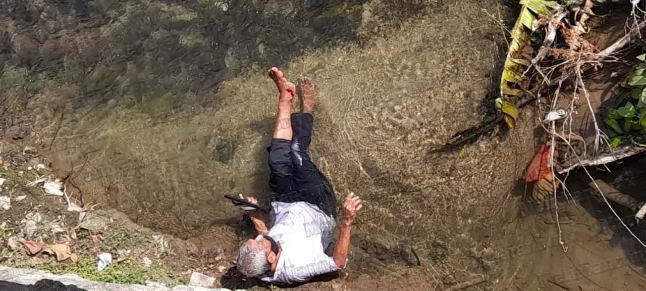 Lanzaron a un abuelito al río Pitillal
