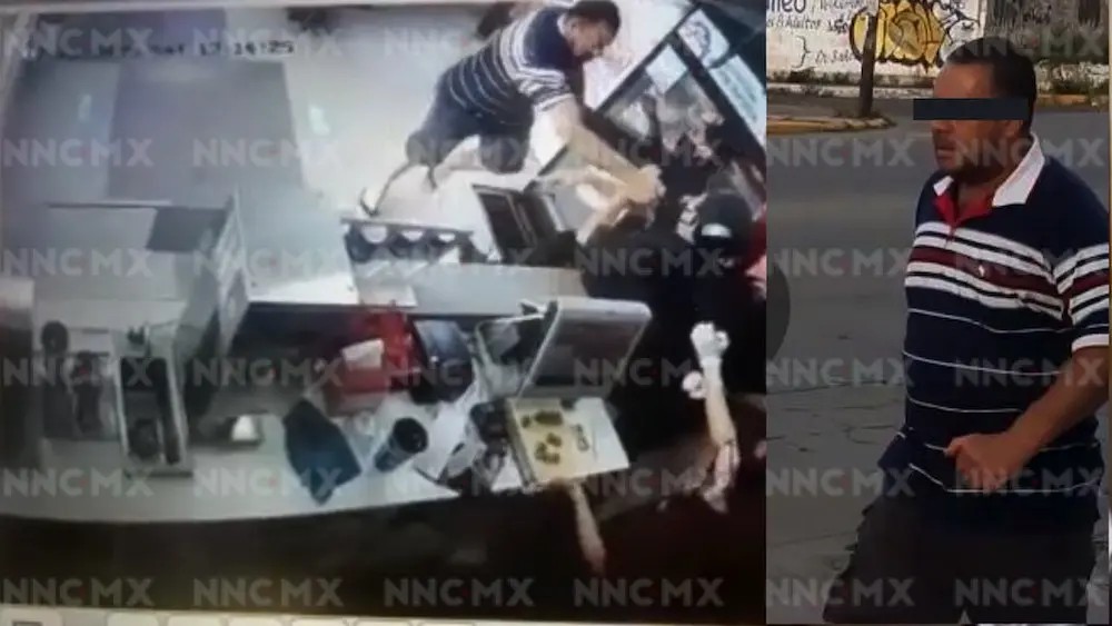 Tepic. Hombre golpea a empleados de nevería que se negaron a venderle por no usar cubrebocas