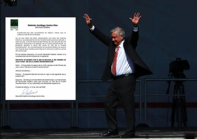 México. Diputado de Morena propone declarar el 1 de julio como \"Día de la Cuarta Transformación\"