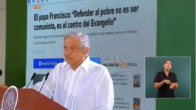 AMLO cita a el Papa Francisco; \"Defender al pobre no es ser populista\"