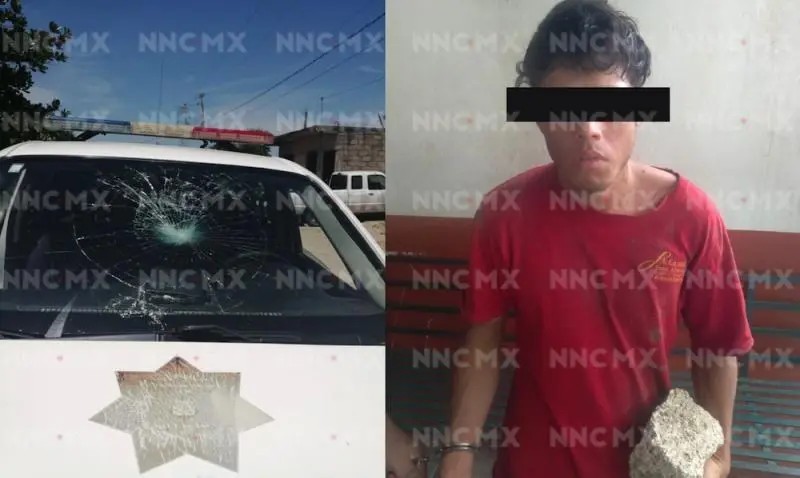 Puerto Vallarta. Apedreó una patrulla en El Pitillal