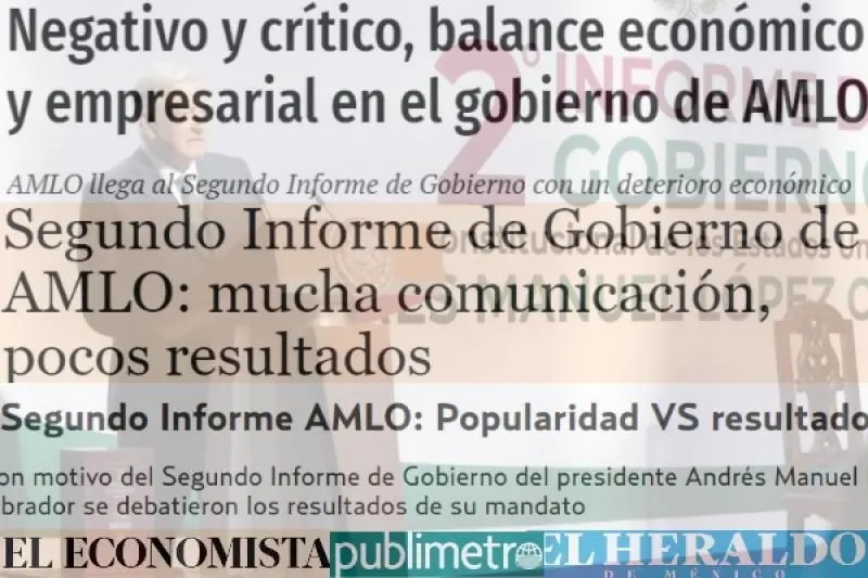 Segundo Informe. Así reaccionaron los medios mexicanos al discurso de AMLO