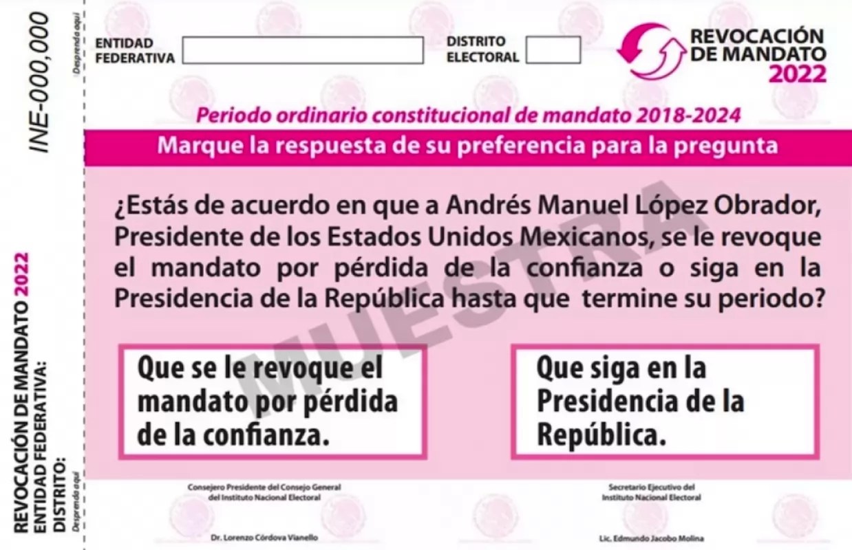 Pospone INE la revocación de mandato por insuficiencia presupuestaria