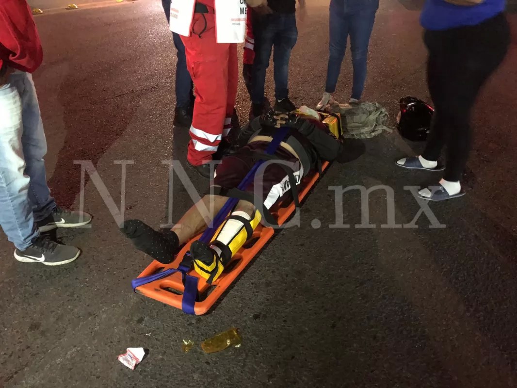 Fractura de tibia y peroné sufre motociclista en la Cantera