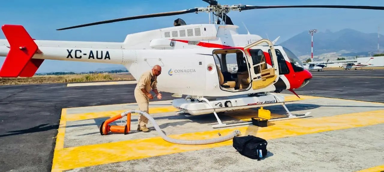 Agradece Navarro Quintero a AMLO por helicóptero para mitigar el incendio del San Juan