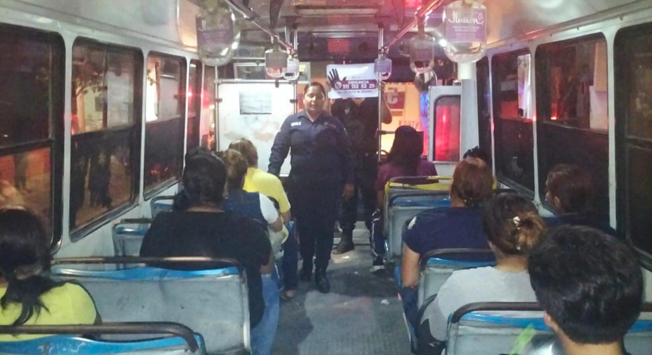 Realizan operativo en transporte público