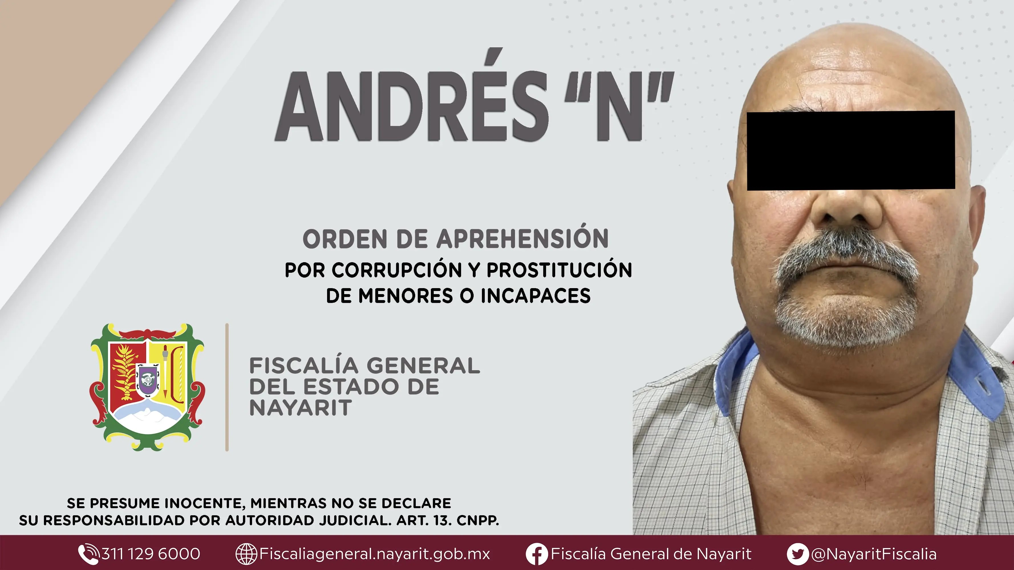 Detenido por corrupción y prostitución de menores