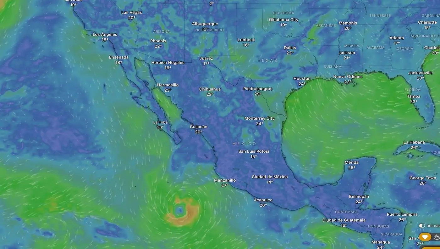 Tormenta Lidia provocará lluvias fuertes en Nayarit