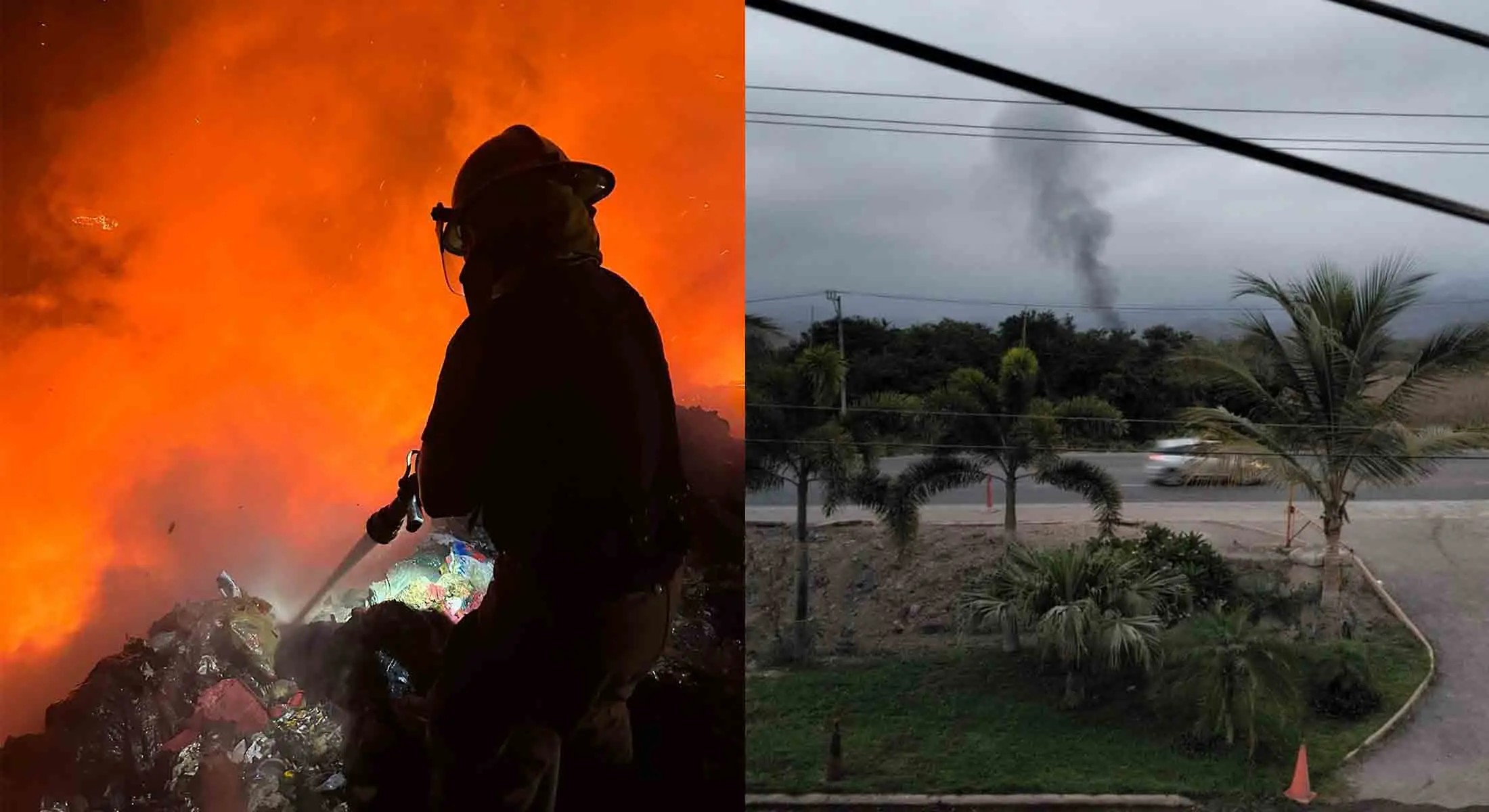 Se incendia basurero de Guayabitos