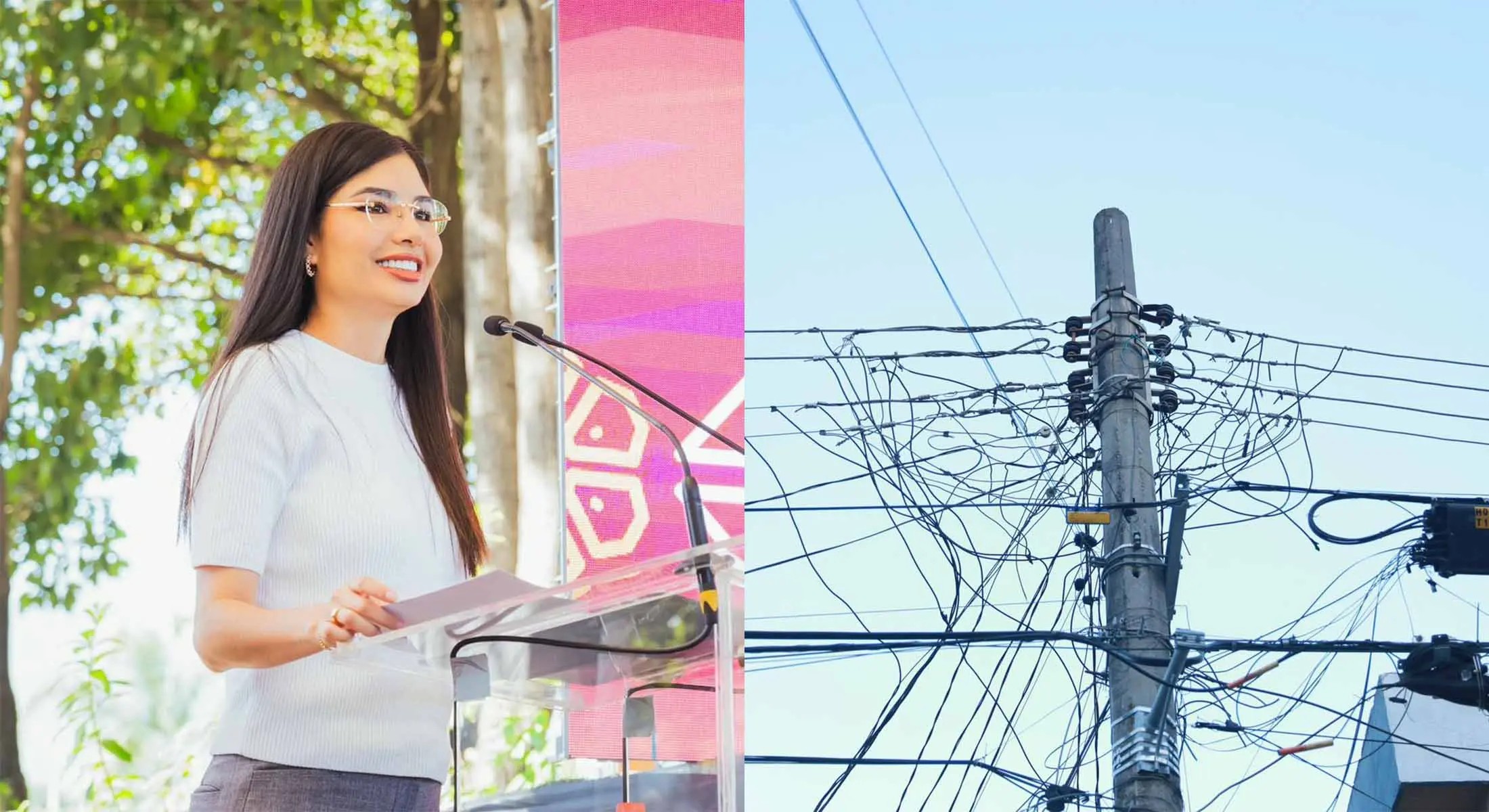 Anuncia Geraldine retiro de cableado obsoleto para mejorar imagen de Tepic