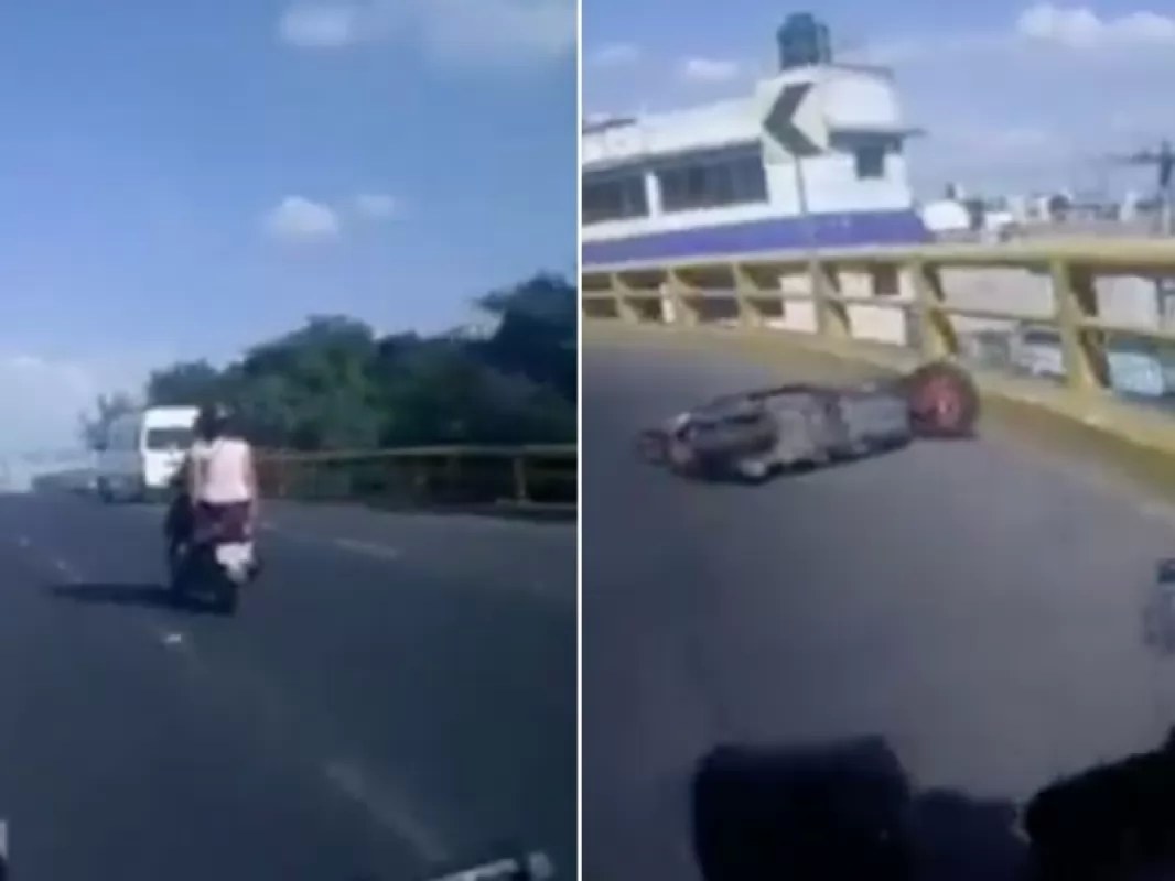 VIDEO: Mujeres fallecen tras caer de puente en Edomex