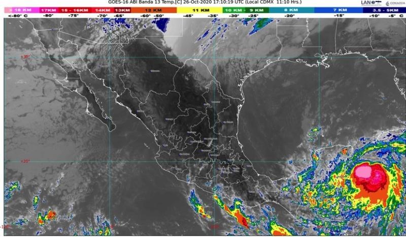 \"Zeta\" generará lluvias torrenciales en Quintana Roo y Yucatán; Emiten alerta naranja