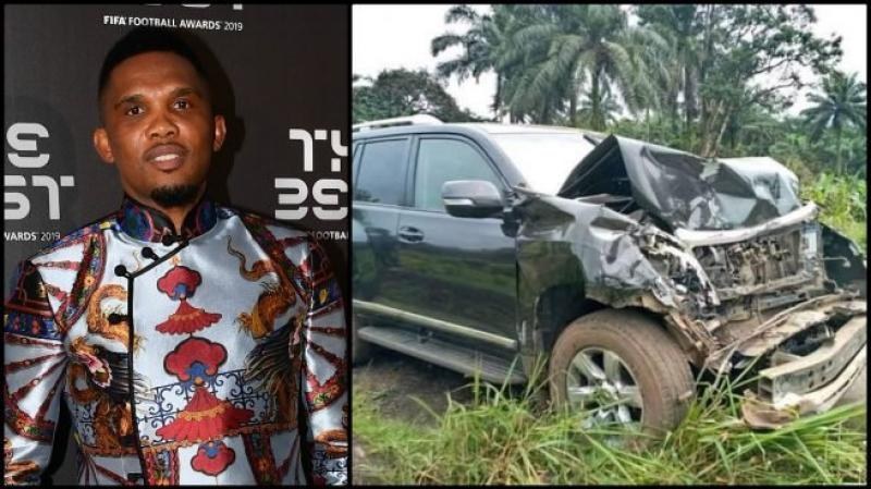 Eto\"o sufre un fuerte accidente de coche en Camerún
