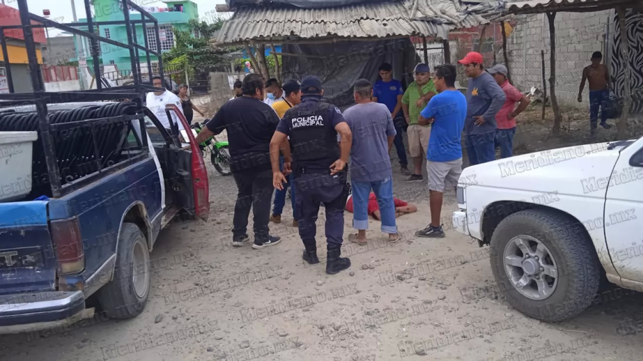 ¡tremenda golpiza a presunto ladrón!